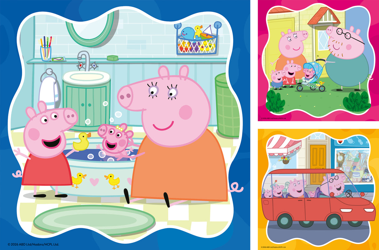 Ravensburger pusle 3x49 tk: Põrsas Peppa perega 12004288V