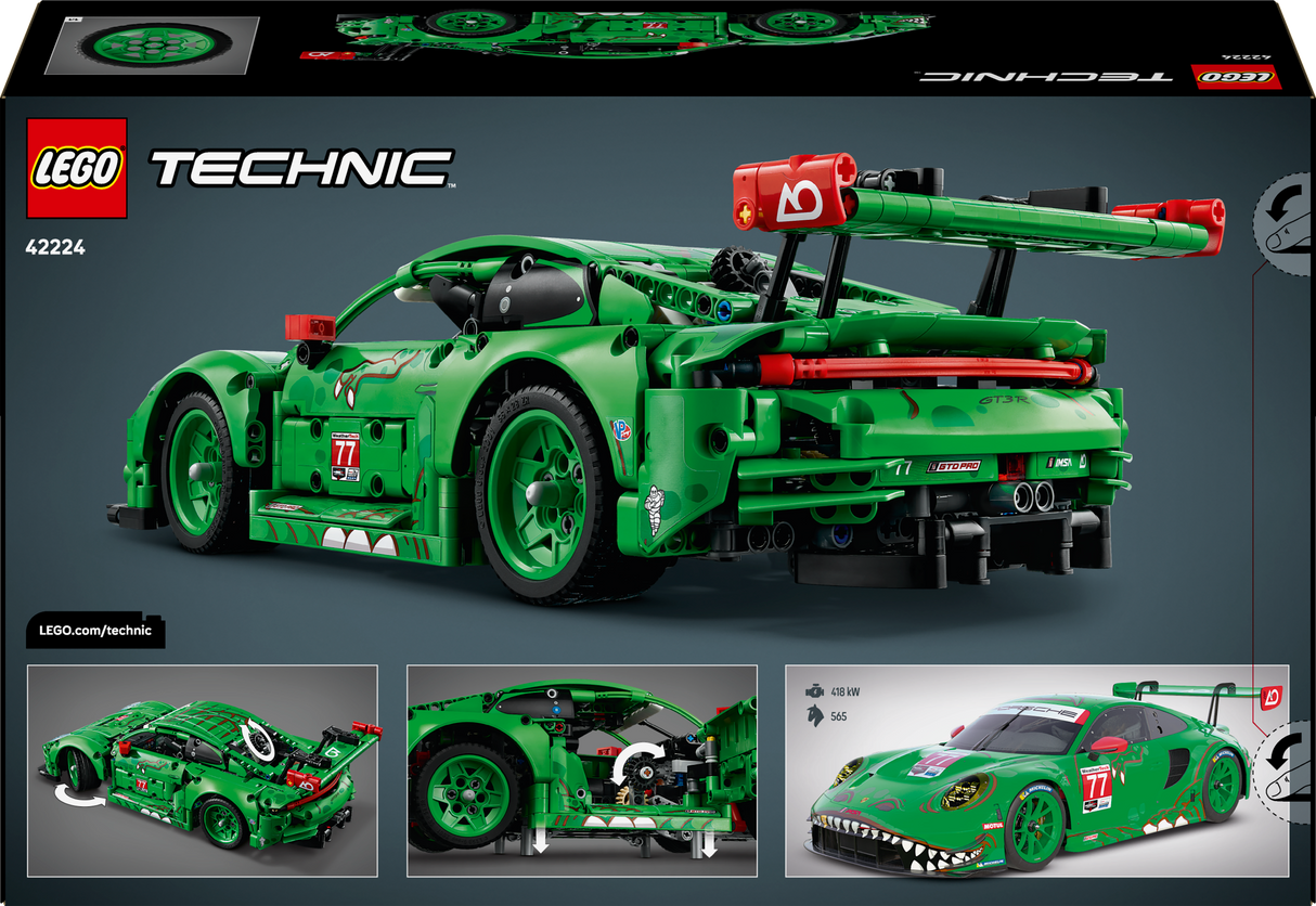 LEGO Technic Porsche 911 GT3 R Rexy AO Racing võidusõiduauto 42224L