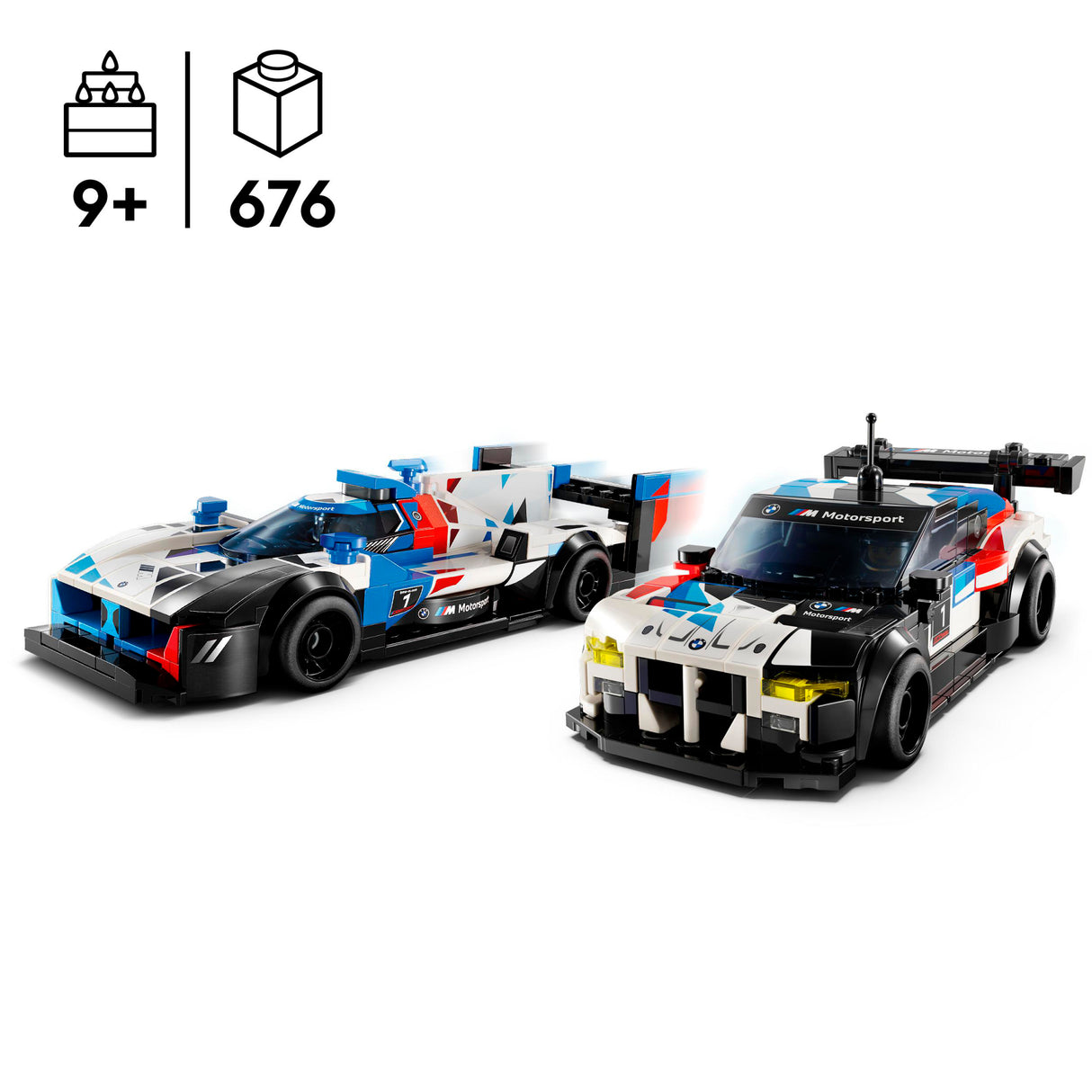 LEGO Speed Champions BMW M4 GT3 & BMW M Hybrid V8 võidusõiduautod 76922L