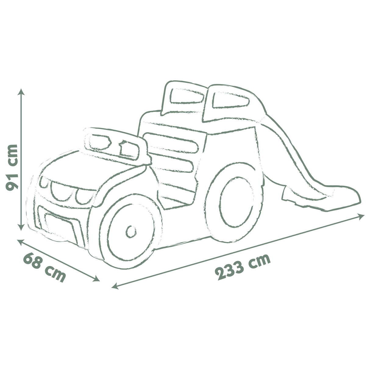 Smoby kolm-ühes auto liumäe ja liivakastiga 840207S