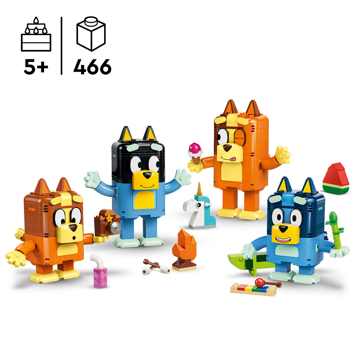 LEGO Bluey Klotsidest kokkupandav Bluey perekond 11217L
