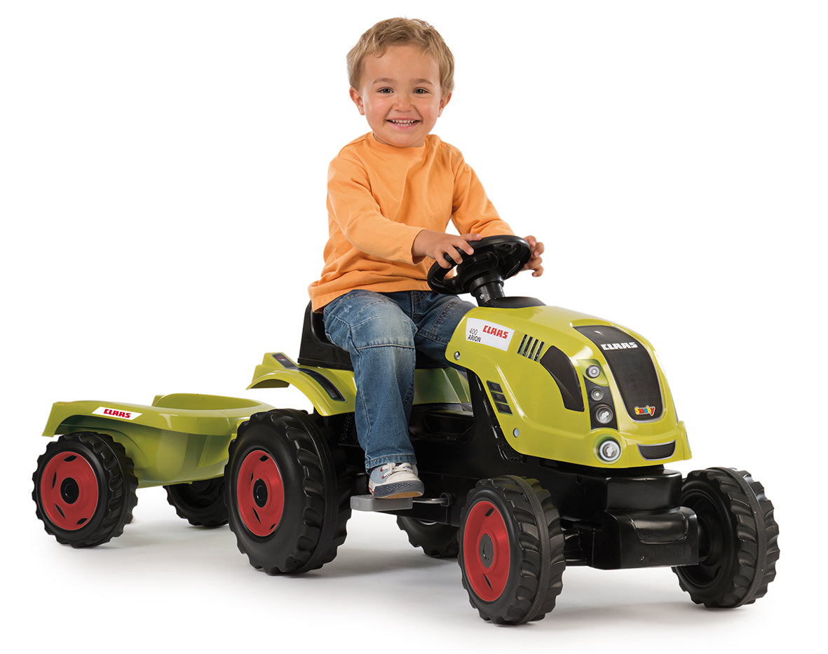 Smoby pealeistutav pedaalidega lastetraktor Claas Farmer XL järelkäruga 710114S