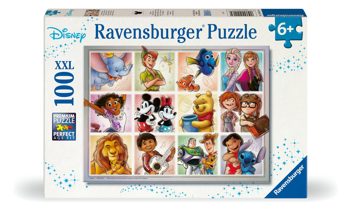 Ravensburger pusle 100 tk: tuntud Disney tegelased 12004118V