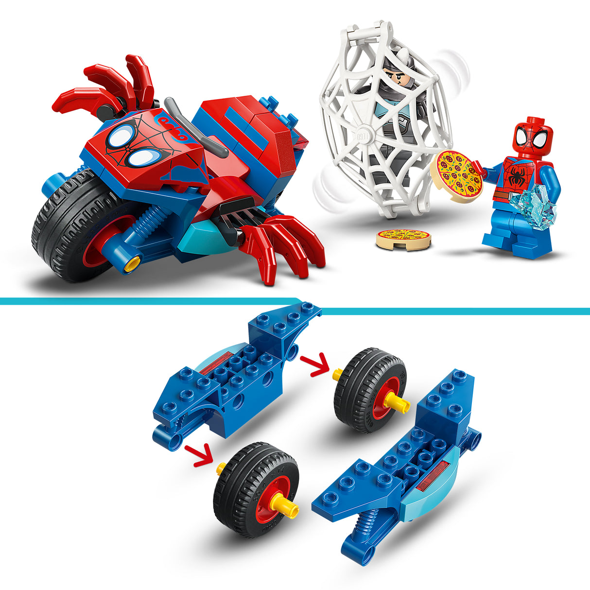 LEGO Spidey oma mootorrattal vs. Rhino 11206L