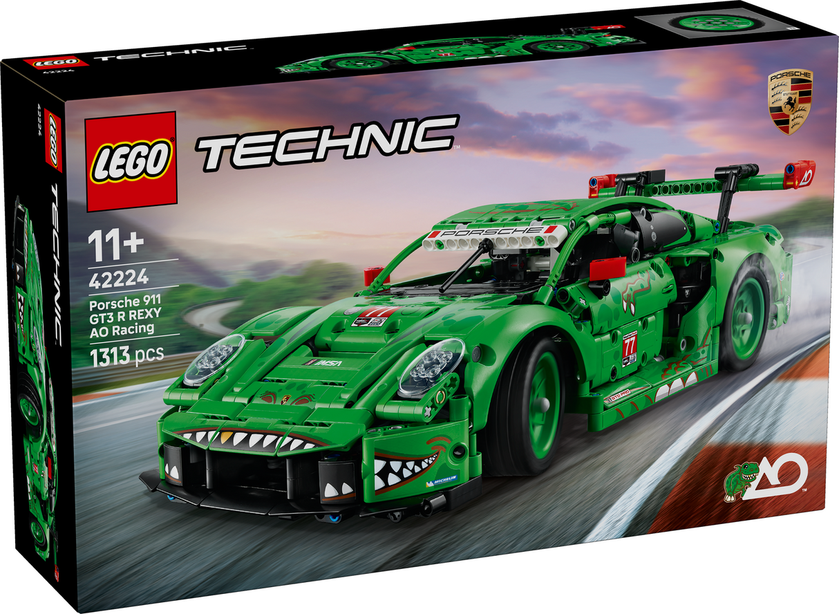 LEGO Technic Porsche 911 GT3 R Rexy AO Racing võidusõiduauto 42224L