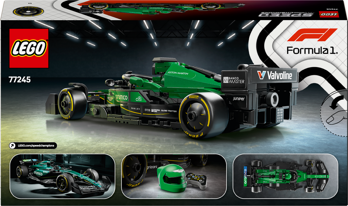 LEGO Speed Champions Aston Martin Aramco F1 AMR24 võidusõiduauto 77245L