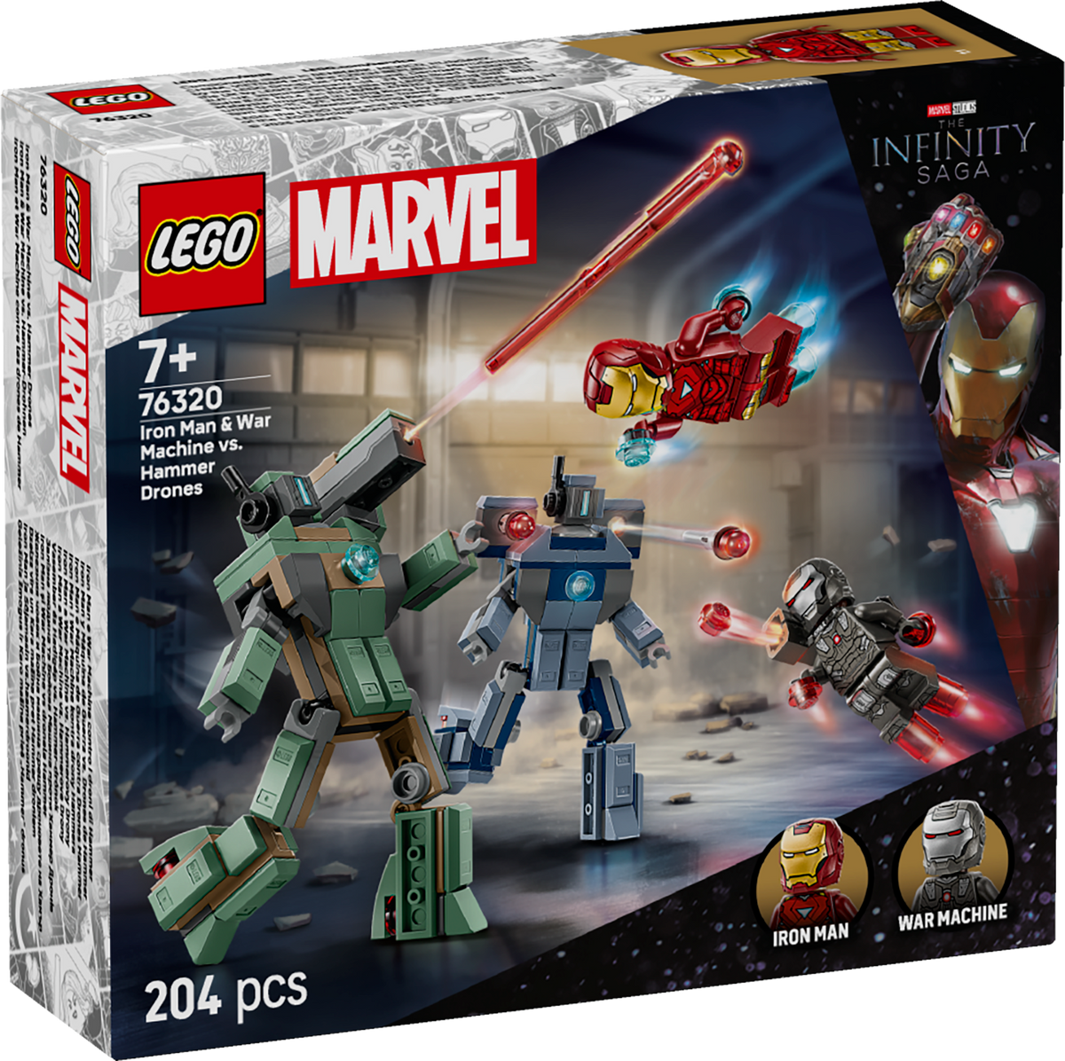 LEGO Super Heroes Iron Man ja Sõjamasin vs. haamerdroonid 76320L