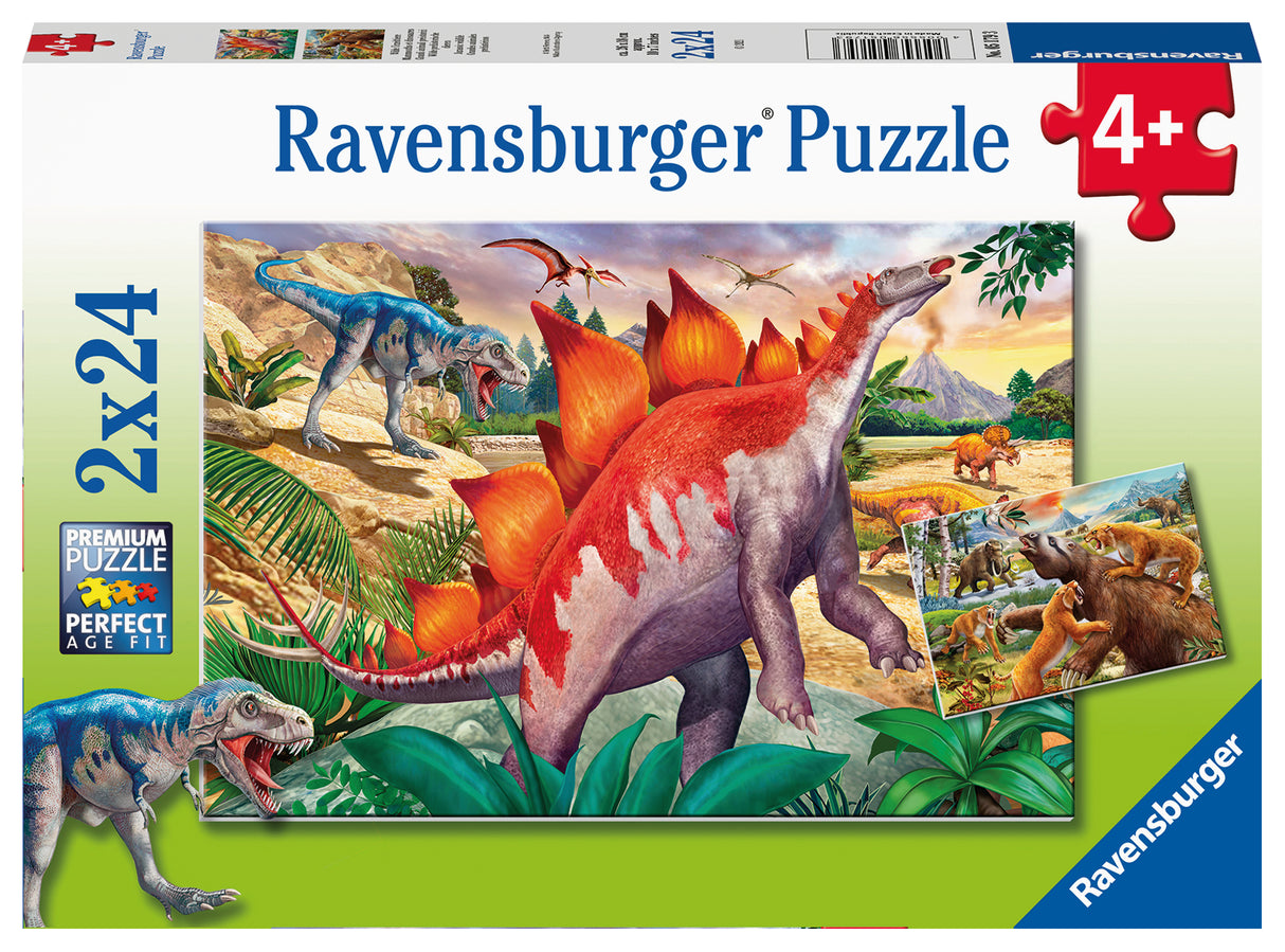 Ravensburger pusle 2x24 tk Dinosaurused ja eelajaloo imetajad
051793V