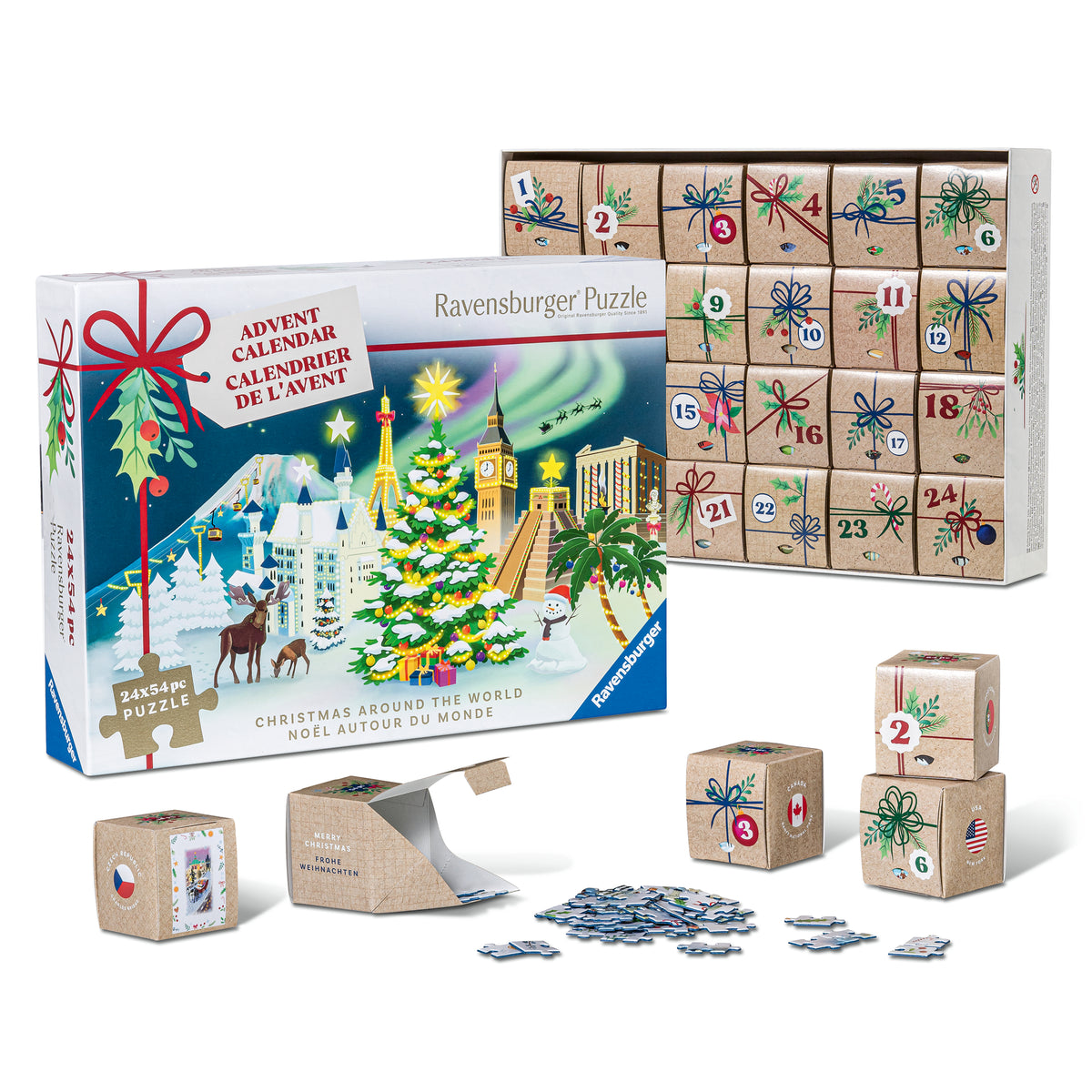 Ravensburger pusle advendikalender 24x54 tk: jõulud üle maailma 12004246V