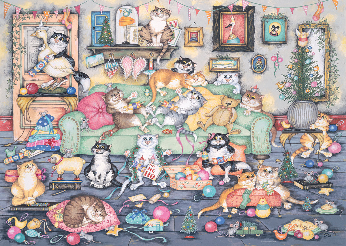 Ravensburger pusle 1000 tk: kasside jõulupidu 12001244V