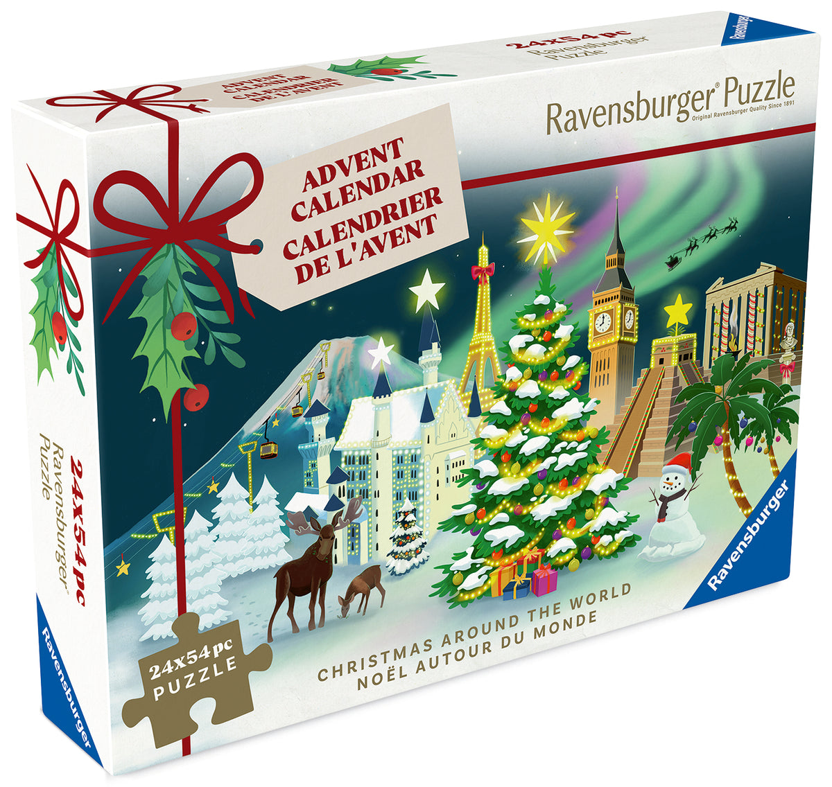 Ravensburger pusle advendikalender 24x54 tk: jõulud üle maailma 12004246V