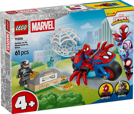 LEGO Spidey oma mootorrattal vs. Rhino 11206L