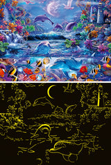 Ravensburger pimedas helendav pusle 500 tk: kuuvalguse maagia 12000478V