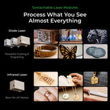 xTool S1 20W dioodlaserlõikuri põhikomplekt: Klass 1 P1030504