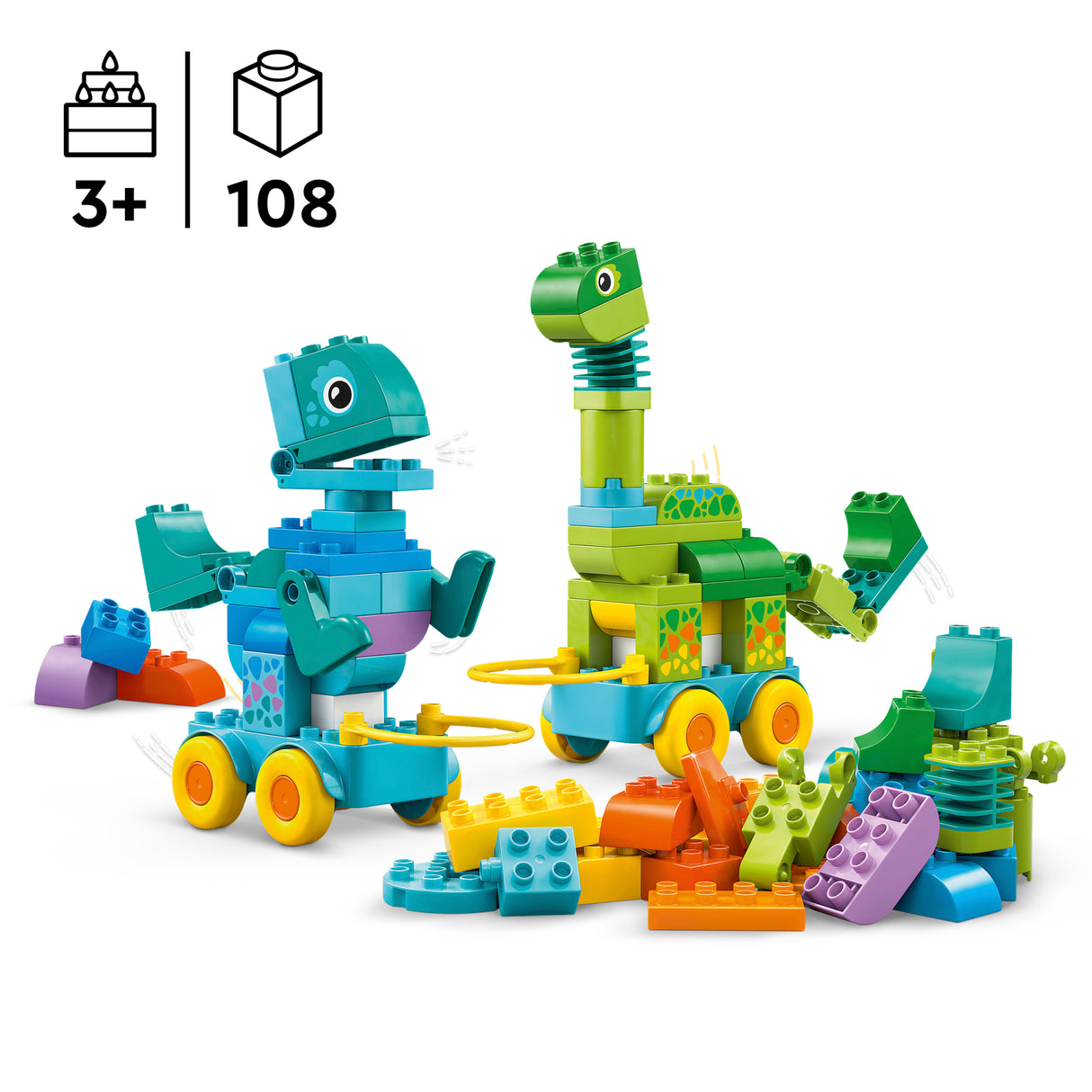 LEGO DUPLO Kolm ühes: dinosaurused ratastel
 10451L