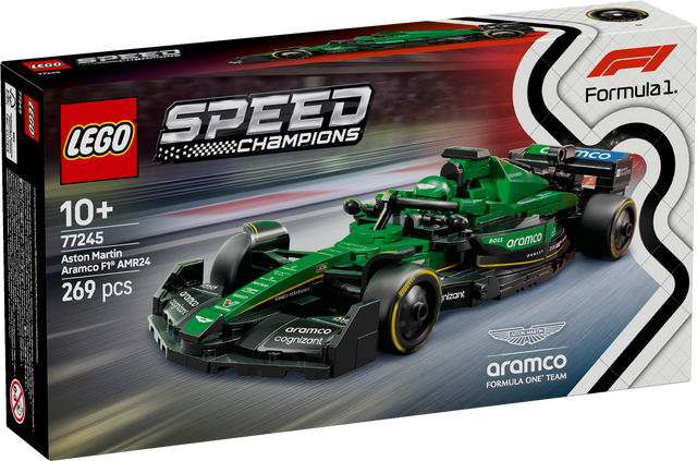 LEGO Speed Champions Aston Martin Aramco F1 AMR24 võidusõiduauto 77245L