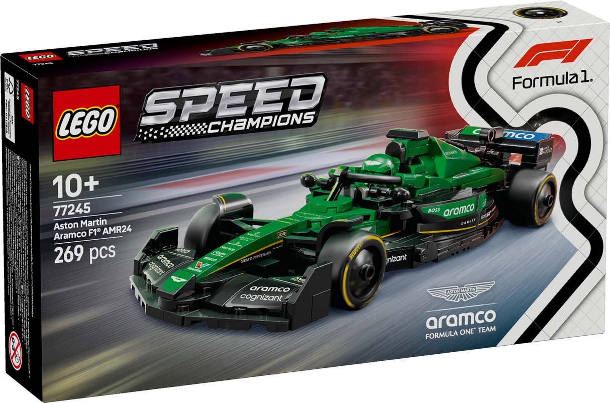 LEGO Speed Champions Aston Martin Aramco F1 AMR24 võidusõiduauto 77245L