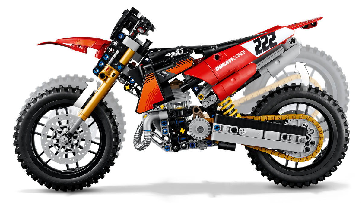 LEGO Technic Ducati Desmo450 MX Factory mootorratas 42238L